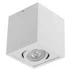 Plafon Spot Sobrepor Quad Branco Box Orluce + Led Par20 Br. Q