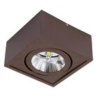 Plafon Spot Sobrepor Quadrado Marrom Box P/ Ar111 Orluce St27