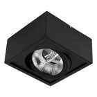 Plafon Spot Sobrepor Quadrado Preto Box P/ Ar111 Orluce St2763