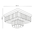 Plafon Startec Cake Quadrado 40cm G9 Bivolt - Único