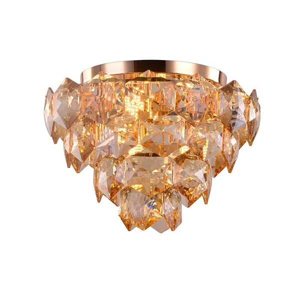 Plafon Startec Cristalle 45cm Champagne G9 Bivolt