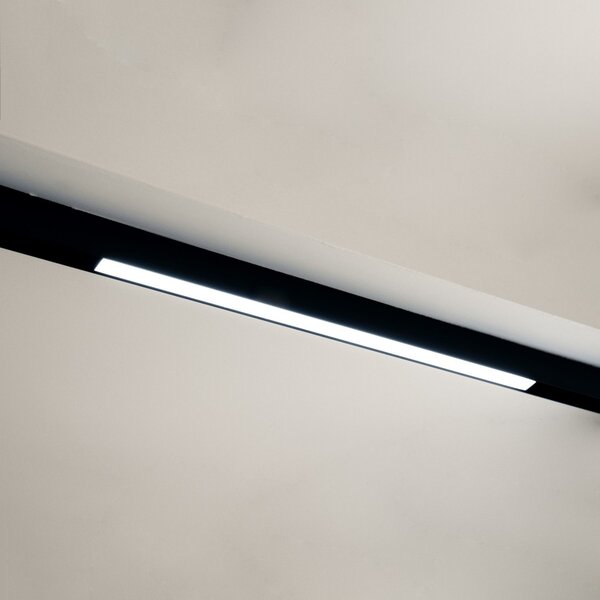 Plafon System Preto 2,2cm X 59,8cm X 4,4cm 1xled Integrado 18