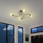 Plafon Taschibra Cronos 4 Preto E27 Bivolt