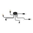 Plafon Taschibra Cronos 6 Preto E27 Bivolt