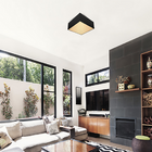 Plafon Taschibra Quadra Quadrado 4xe27 Bivolt Preto