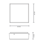 Plafon Taschibra Quadra Quadrado 4xe27 Bivolt Preto