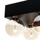 Plafon Taschibra Seasons 30cm Quadrado Preto 4xe27 Bivolt