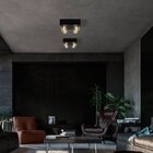 Plafon Taschibra Seasons 30cm Quadrado Preto 4xe27 Bivolt