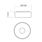 Plafon Taschibra Sushi Redondo 4xe27 Bivolt Cobre