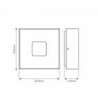 Plafon Taschibra Waffle Led Bivolt Branco 2700k Luz Amarela