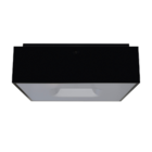 Plafon Taschibra Waffle Led Bivolt Preto - 2700k Luz Amarela