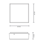 Plafon Taschibra Waffle Quadrado 4xe27 Bivolt Branco