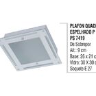 Plafon Teto Parede Espelhado P De  Sobrepor Alumínio E Vidro