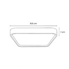 Plafon Toronto Quad 30cm 24w Branco C  Branco