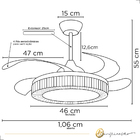 Plafon Ventilador Air Class Led Multicor Bivolt Hm36496 Doura