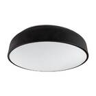 Plafon Victoria Preto Sobrepor Redondo Alumínio Ø40cm St2211