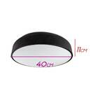 Plafon Victoria Preto Sobrepor Redondo Alumínio Ø40cm St2211