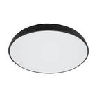 Plafon Victoria Preto Sobrepor Redondo Ø60cm + 5x Led Branco