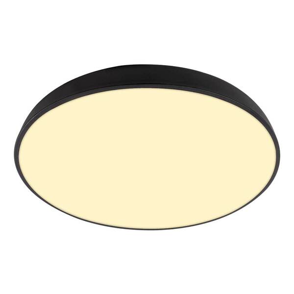 Plafon Victoria Preto Sobrepor Redondo Ø60cm + 5x Led Branco