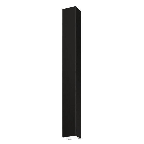 Plafon Viena Quadrado 90cm Woods Preto Fosco