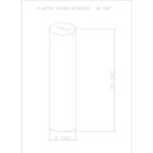 Plafon Viena Tubo 30cm Woods Dourado