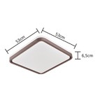 Plafon Vontae Café 53cm Quadrado  3000k E 6000k 60w - 4000k 1