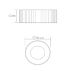 Plafon Wood Anel Imbuia 60cm 8e27