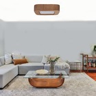 Plafon Wood Madeira Quadrado Arredondado Led 18w Bivolt Imbui