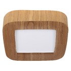 Plafon Wood Madeira Quadrado Arredondado Led 24w Bivolt Freij
