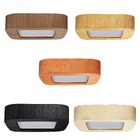 Plafon Wood Madeira Quadrado Arredondado Led 24w Bivolt Imbui