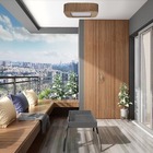 Plafon Wood Madeira Quadrado Arredondado Led 24w Bivolt Imbui