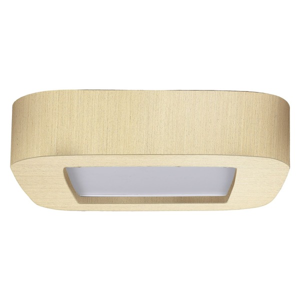 Plafon Wood Madeira Quadrado Arredondado Led 24w Bivolt Marfi