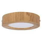 Plafon Wood Madeira Redondo Led 18w Bivolt Freijó - Branco Fr