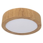 Plafon Wood Madeira Redondo Led 24w Bivolt Freijó - Branco Qu