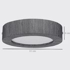 Plafon Wood Madeira Redondo Led 24w Bivolt Marfim - Branco Fr