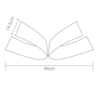 Plafon Wood Pétala 94cm - 4 Luzes Preto