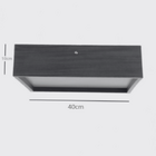 Plafon Wood Quadrado 40cm - 4 Luzes E27 - Málaga