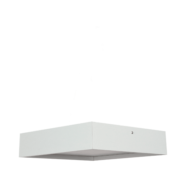 Plafon Wood Quadrado 50cm - 4 Luzes E27 - Branco