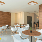 Plafon Wood Quadrado 50cm - 4 Luzes E27 - Freijó