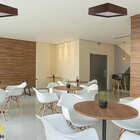 Plafon Wood Quadrado 50cm - 4 Luzes E27 - Málaga