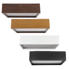 Plafon Wood Quadrado 60cm - 4 Luzes E27 - Preto