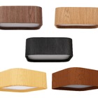 Plafon Wood Quadrado Arredondado 40x40cm 4 Luzes - Freijo ( C