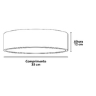 Plafon Wood Redondo 35cm - 3 Luzes E27 -mel