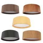 Plafon Wood Redondo 60cm - 5 Luzes E27 - Imbuia