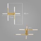 Plafon Yoda Ouro E Branco Zr141-wgd Led 22w 2700k 71x85cm Sta