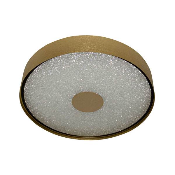 Plafon Zeus Ouro Led 40w 50cm Efeito Estrelado Starlux St1739