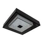 Plafon Zeus Preto Led 12w 34cm C/ Cristais St1737