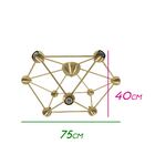 Plafon Zoe Metal + 9x Lâmpada G95 Filamento Carbono 220v St17