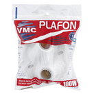 Plafonier 2 Lâmpadas Branco Plástico Soquete VMC