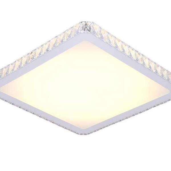 Plafonier Branco Detalhes Cristal 38cm Arch Eb022/3 Luciin | Leroy Merlin